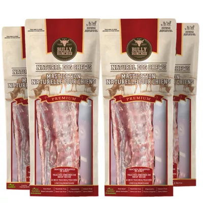 Bully Bunches - 12 Inch Beef Trachea Wrapped in Jerky, 4 Packs, 1 count each - Image 1
