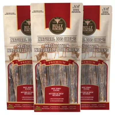 Bully Bunches - 6 Inch Jerky Stick, 3 Pack, 10 count each - Image 1