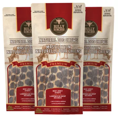 Bully Bunches - 6 Inch Beef Jerky Strip, 3 Packs, 12 count each - Image 1