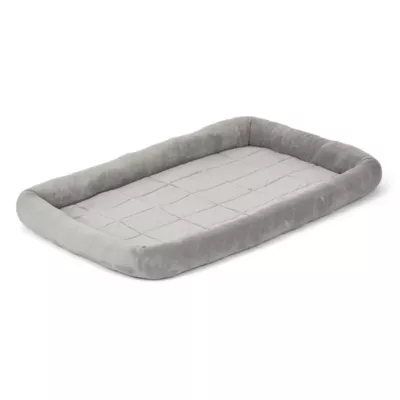 Midwest® QuietTime Deluxe Diamond Stitch Pet Bolster Bed, Machine Washable & Durable, Grey - Image 2