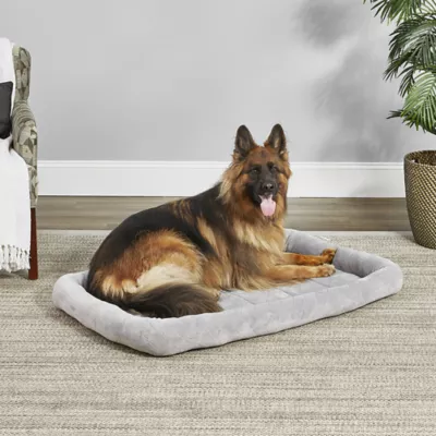 Midwest® QuietTime Deluxe Diamond Stitch Pet Bolster Bed, Machine Washable & Durable, Grey - Image 3