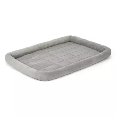 Midwest® QuietTime Deluxe Diamond Stitch Pet Bolster Bed, Machine Washable & Durable, Grey - Image 2