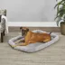 Midwest® QuietTime Deluxe Diamond Stitch Pet Bolster Bed, Machine Washable & Durable, Grey image thumbnail 3