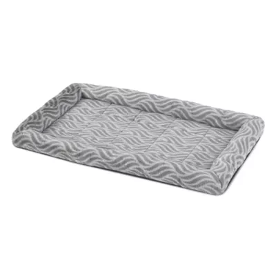 Midwest® QuietTime Deluxe Wave Bolster Bed For Pets, Machine Washable & Dryable, Gray - Image 2
