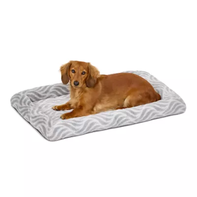 Midwest® QuietTime Deluxe Wave Bolster Bed For Pets, Machine Washable & Dryable, Gray - Image 1