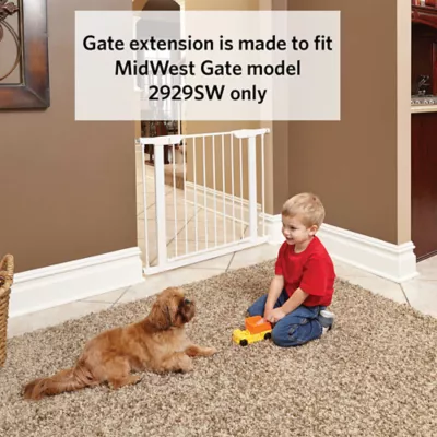 Midwest® Steel Pet Gate Extension For 29 Inch Tall Durable Gate, Lead-Free & Chew Proof, White - Image 3