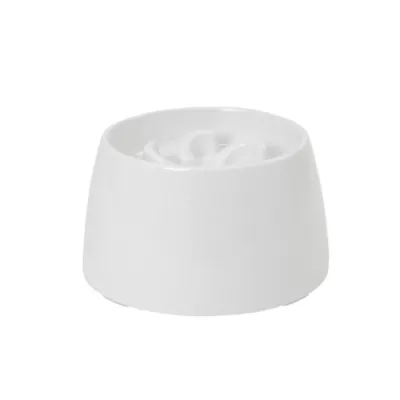 Richell Raised Slow-Feeder Dog Food Bowl Made W/ Dishwasher-Safe Plastic, Prevents Overeating - Image 1
