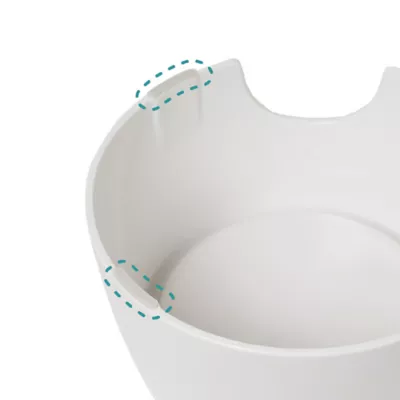 Richell Raised Slow-Feeder Dog Food Bowl Made W/ Dishwasher-Safe Plastic, Prevents Overeating - Image 10