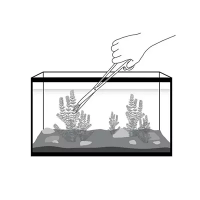 Fluval® Curved Scissors for Aquascaping & Plant Care - Carbonized Stainless Steel - 9.8 inches - Image 3