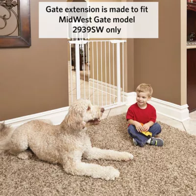 Midwest® Steel Pet Gate Extension For 39 Inch Tall Durable Gate, Lead-Free & Chew Proof, White - Image 4
