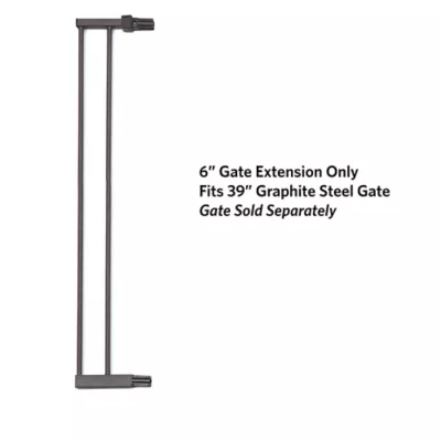 Midwest® Steel Pet Gate Extension For 39 Inch Tall Durable Gate, Lead-Free & Chew Proof, Graphite - Image 2