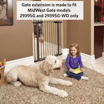 Midwest® Steel Pet Gate Extension For 39 Inch Tall Durable Gate, Lead-Free & Chew Proof, Graphite - Image 4