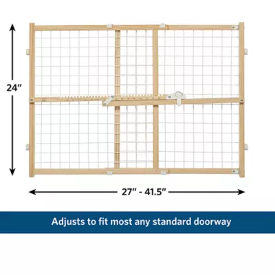 Midwest® Wire Mesh Pet Safety Gate W/ Wooden Gate, Expands 29-41 Inches Wide - Image 6