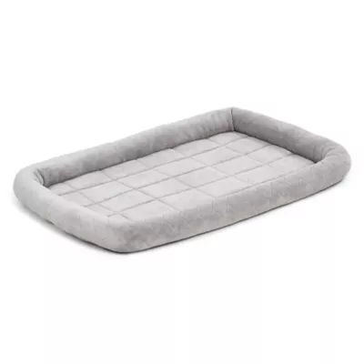Midwest® QuietTime Deluxe Diamond Stitch Pet Bolster Bed, Machine Washable & Durable, Grey - Image 2