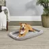 Midwest® QuietTime Deluxe Diamond Stitch Pet Bolster Bed, Machine Washable & Durable, Grey image thumbnail 3