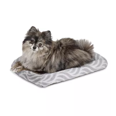 Midwest® QuietTime Deluxe Wave Bolster Bed For Pets, Machine Washable & Dryable, Gray - Image 1
