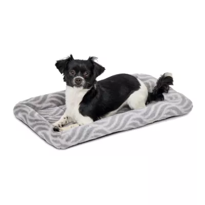 Midwest® QuietTime Deluxe Wave Bolster Bed For Pets, Machine Washable & Dryable, Gray - Image 1