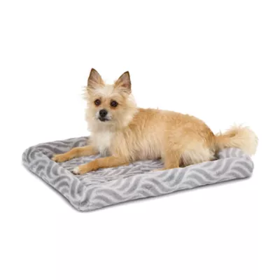 Midwest® QuietTime Deluxe Wave Bolster Bed For Pets, Machine Washable & Dryable, Gray - Image 1