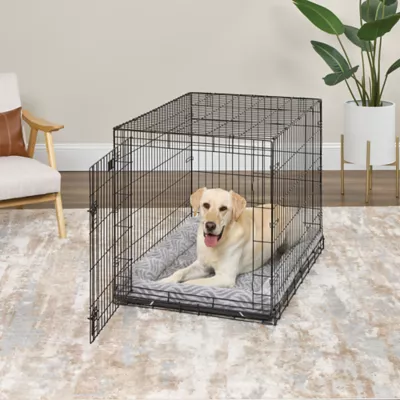 Midwest® QuietTime Deluxe Wave Bolster Bed For Pets, Machine Washable & Dryable, Gray - Image 4