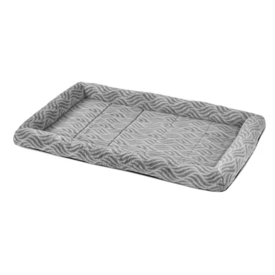 Midwest® QuietTime Deluxe Wave Bolster Bed For Pets, Machine Washable & Dryable, Gray - Image 2