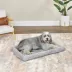 Midwest® QuietTime Deluxe Wave Bolster Bed For Pets, Machine Washable & Dryable, Gray image thumbnail 3