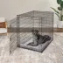 Midwest® QuietTime Deluxe Wave Bolster Bed For Pets, Machine Washable & Dryable, Gray image thumbnail 4