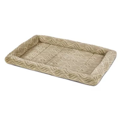 Midwest® QuietTime Deluxe Wave Bolster Bed For Pets, Machine Washable & Dryable, Tan - Image 2