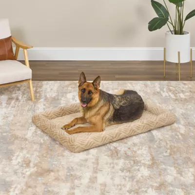Midwest® QuietTime Deluxe Wave Bolster Bed For Pets, Machine Washable & Dryable, Tan - Image 3