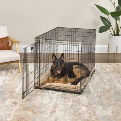 Midwest® QuietTime Deluxe Wave Bolster Bed For Pets, Machine Washable & Dryable, Tan - Image 4