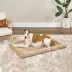 Midwest® QuietTime Deluxe Wave Bolster Bed For Pets, Machine Washable & Dryable, Tan image thumbnail 3