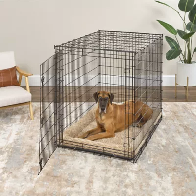 Midwest® QuietTime Deluxe Wave Bolster Bed For Pets, Machine Washable & Dryable, Tan - Image 4