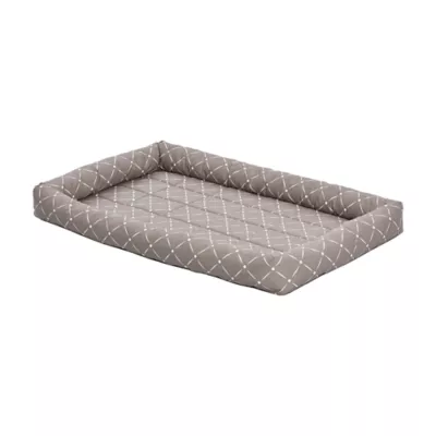 Midwest® QuietTime Ashton Bolster Bed For Pets, Machine Washable & Dryable, Gray - Image 1
