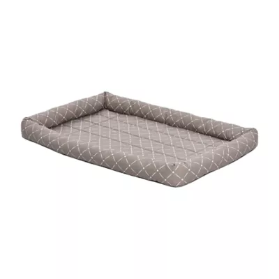 Midwest® QuietTime Ashton Bolster Bed For Pets, Machine Washable & Dryable, Gray - Image 1