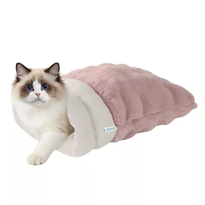GOOPAWS 4-in-1 Cat Burrow Cave Bed, Self-Warming Pet Bed for Cats & Small Dogs - Image 1