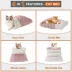 GOOPAWS 4-in-1 Cat Burrow Cave Bed, Self-Warming Pet Bed for Cats & Small Dogs image thumbnail 3