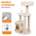 GOOPAWS Faux Fur Cat Tree Tower with Top Perch, 34 Inch image thumbnail 3