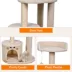 GOOPAWS Faux Fur Cat Tree Tower with Top Perch, 34 Inch image thumbnail 4