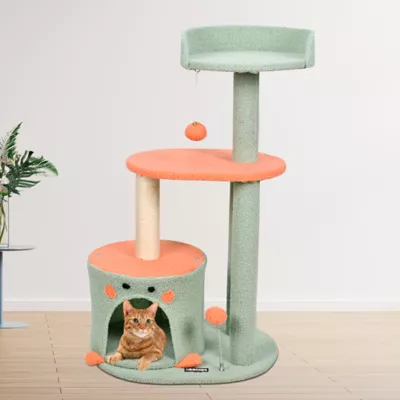 GOOPAWS Faux Fur Cat Tree Tower with Top Perch, 34 Inch - Image 7