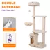 GOOPAWS Faux Fur Cat Tree Tower with Top Perch, 59 Inch image thumbnail 3
