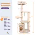 GOOPAWS Faux Fur Cat Tree Tower with Top Perch, 59 Inch image thumbnail 6