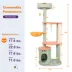 GOOPAWS Faux Fur Cat Tree Tower with Top Perch, 59 Inch image thumbnail 6