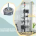 PawHut 91"-98" Floor to Ceiling Cat Tree with 2 Condos, Hammock and Sisal Scratching Posts image thumbnail 4