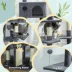 PawHut 91"-98" Floor to Ceiling Cat Tree with 2 Condos, Hammock and Sisal Scratching Posts image thumbnail 5
