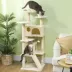 PawHut 54" Cat Tree, Multi-Level Cat Tower with Scratching Posts, Cat Condos, Bed, Platforms image thumbnail 2
