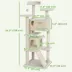PawHut 54" Cat Tree, Multi-Level Cat Tower with Scratching Posts, Cat Condos, Bed, Platforms image thumbnail 3