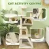PawHut 54" Cat Tree, Multi-Level Cat Tower with Scratching Posts, Cat Condos, Bed, Platforms image thumbnail 4