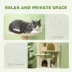 PawHut 54" Cat Tree, Multi-Level Cat Tower with Scratching Posts, Cat Condos, Bed, Platforms image thumbnail 5