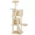 PawHut 63 Inch Cat Tree with Sisal Scratching Posts, Condos, Plush Perches, Hammock image thumbnail 1