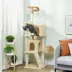 PawHut 63 Inch Cat Tree with Sisal Scratching Posts, Condos, Plush Perches, Hammock image thumbnail 2