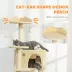 PawHut 63 Inch Cat Tree with Sisal Scratching Posts, Condos, Plush Perches, Hammock image thumbnail 5